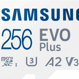 Samsung Evo plus 256 GB micro SD class 10 - read up to 130MB/s - met adapter