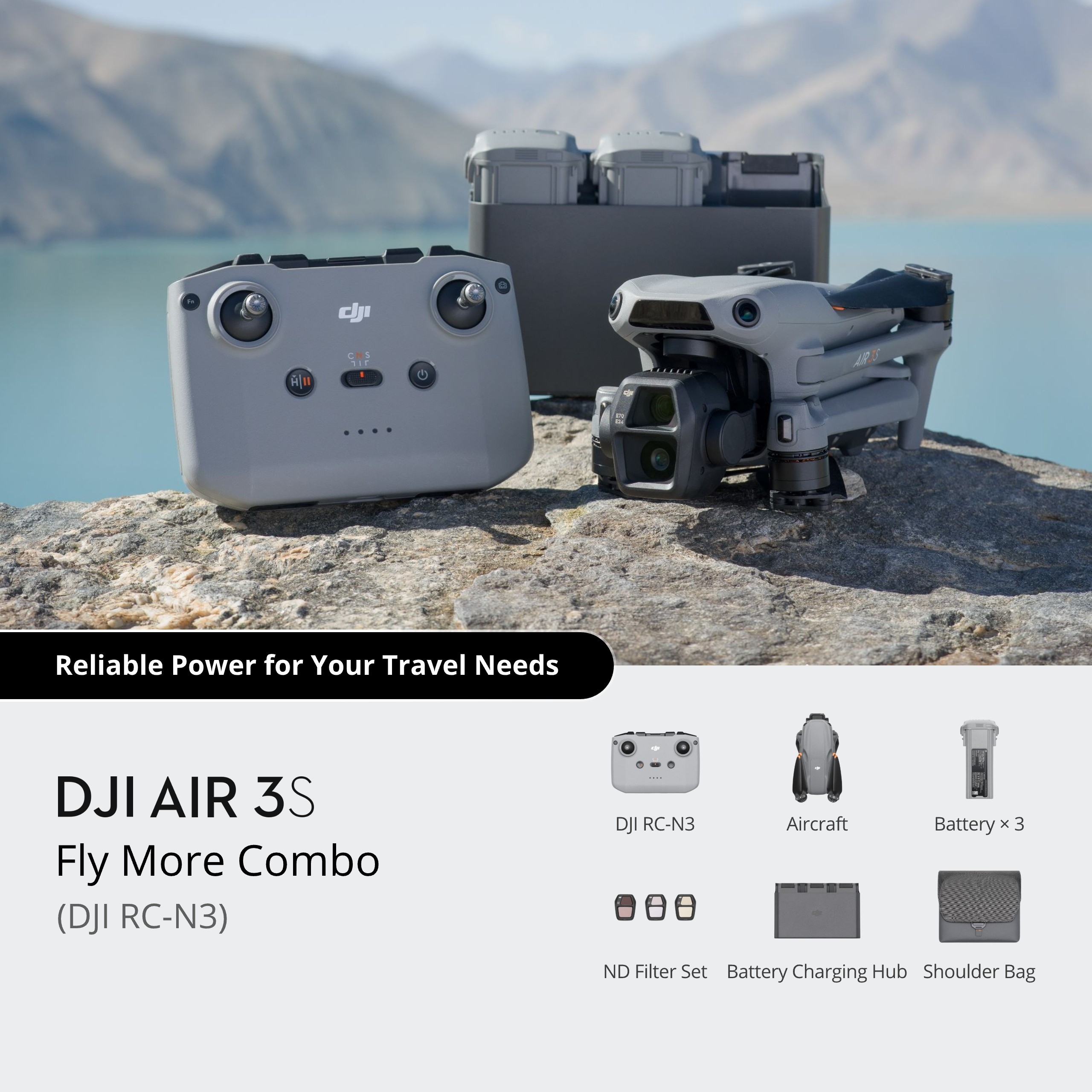 DJI Air 3S Fly More Combo (DJI RC-N3) - Afbeelding 7